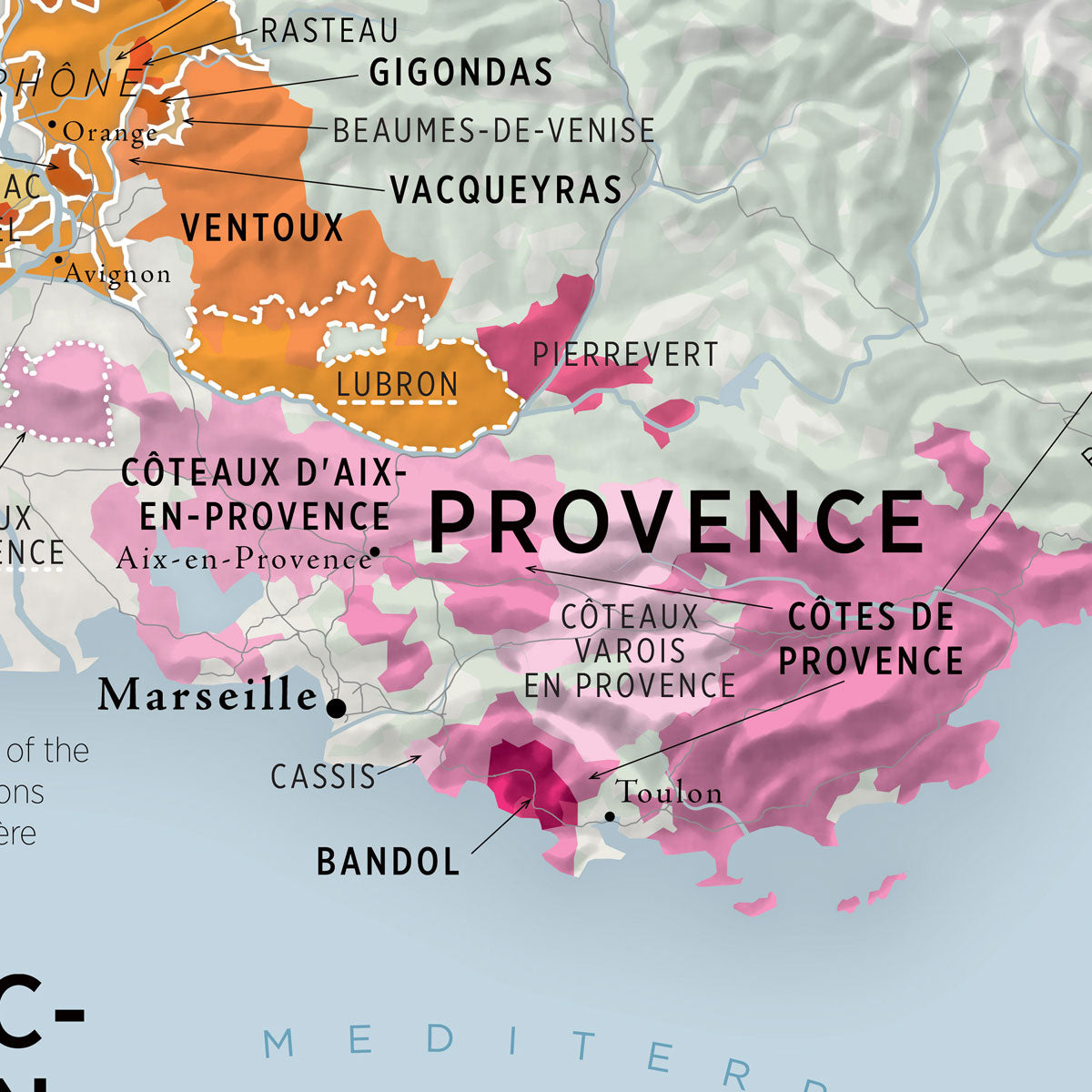 De Long 's Vino One Series Wine Map Of France
