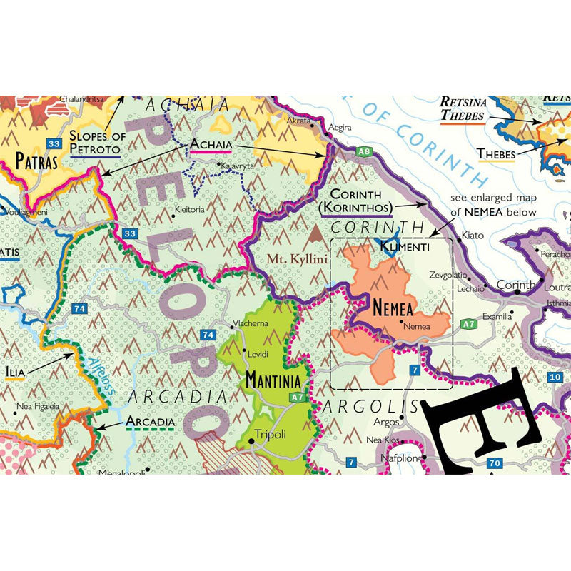 De Long 's Wine Map Of Greece Wine Regions