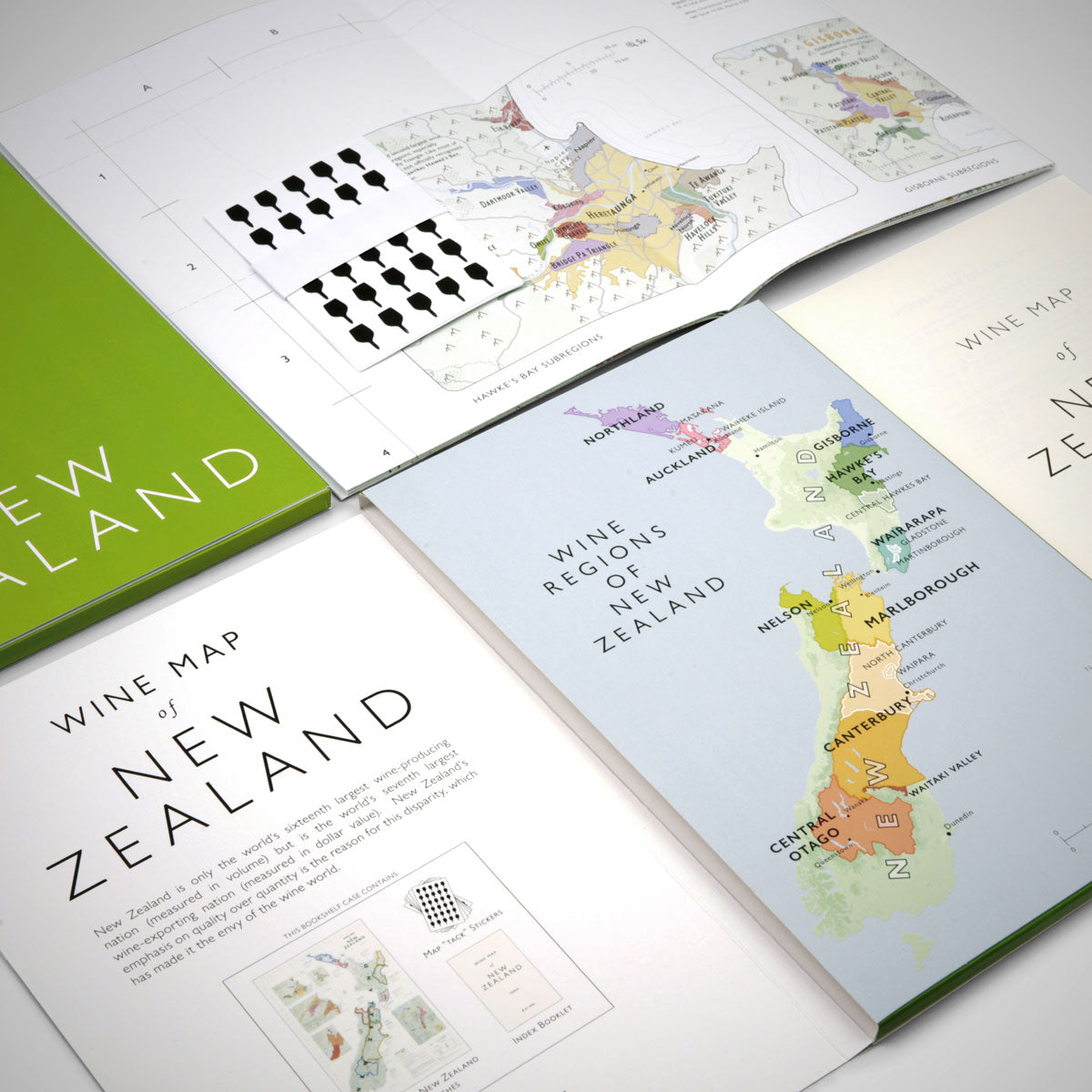 De Long 's Wine Map Of New Zealand Bookshelf Edition