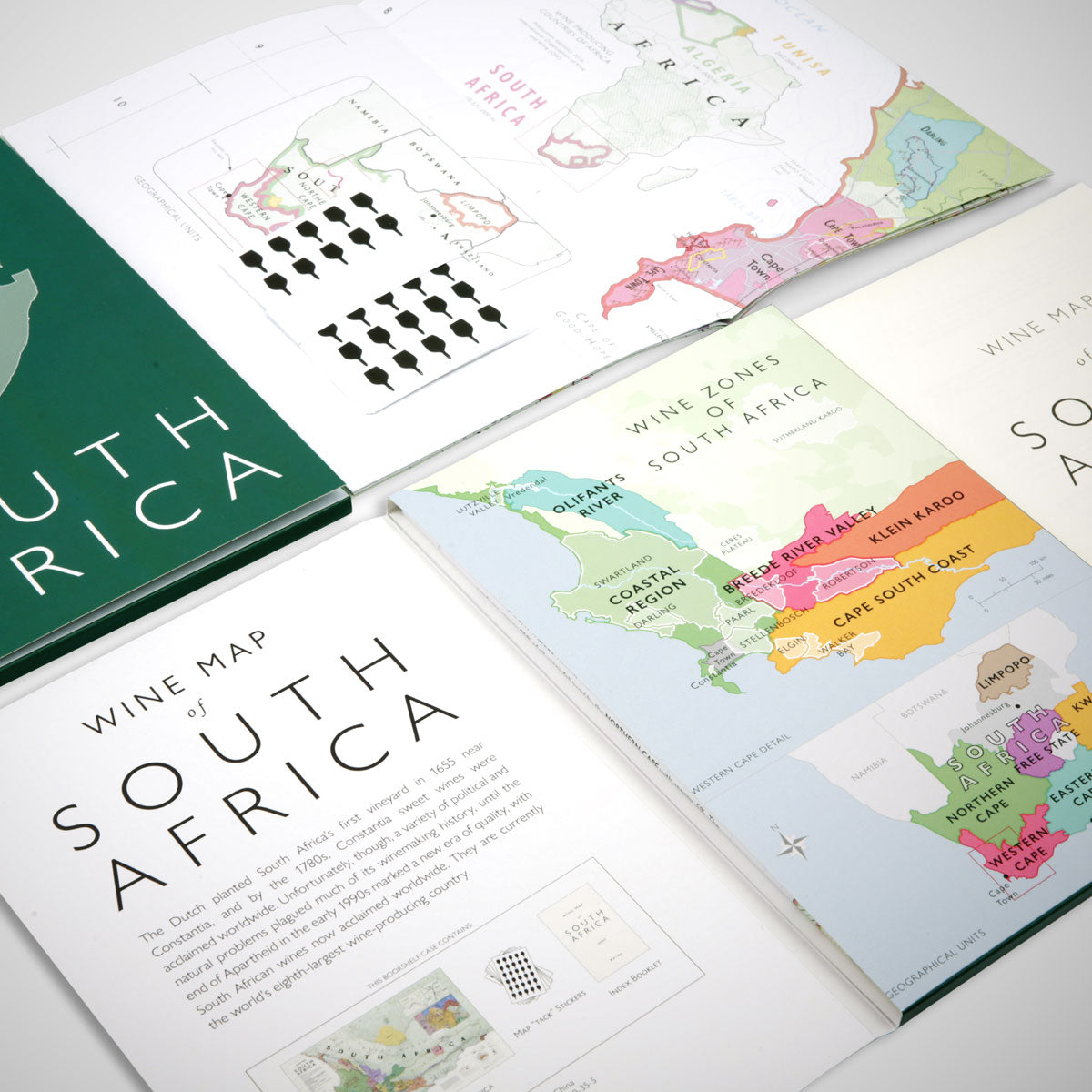 De Long 's Wine Map Of South Africa Bookshelf Edition