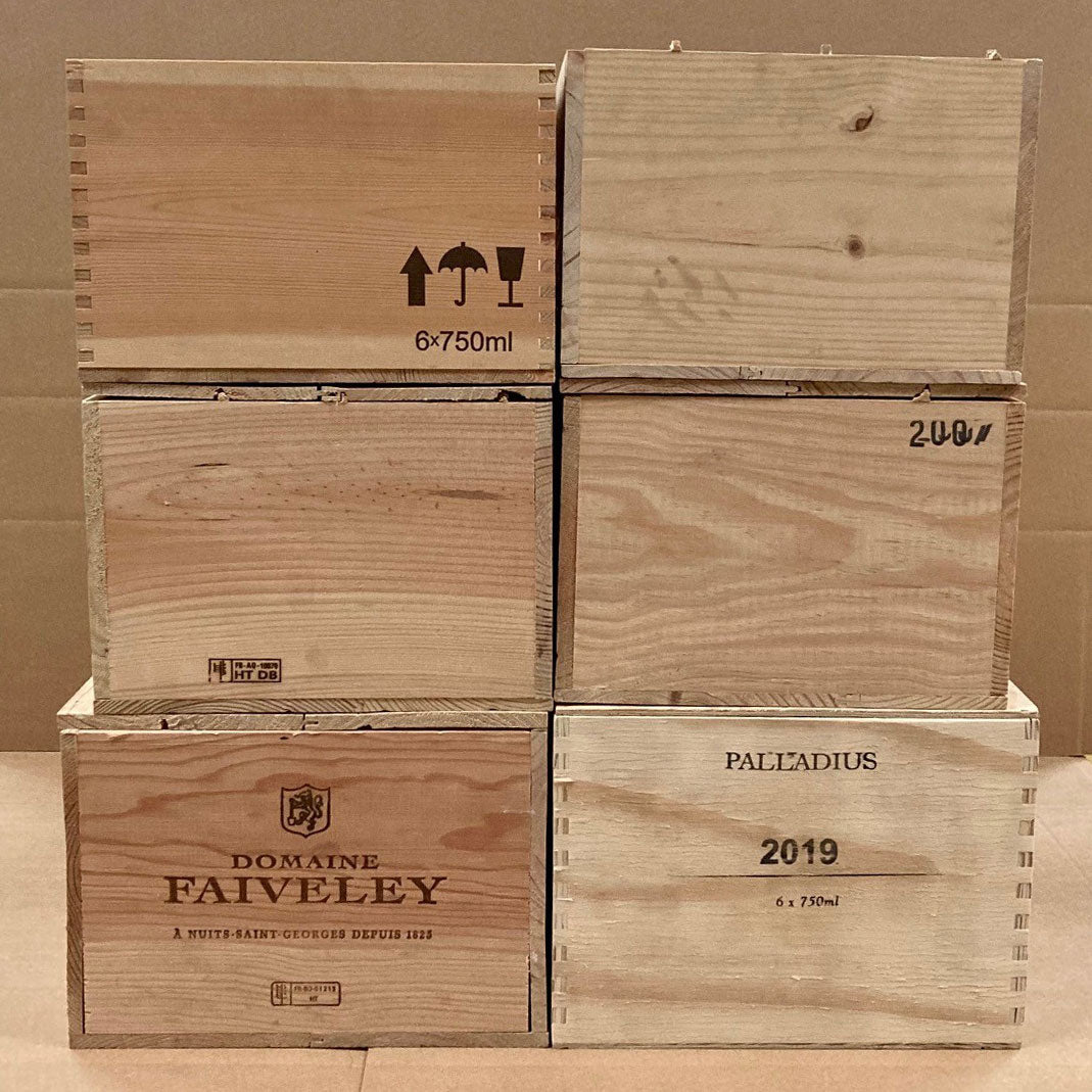 Genuine Wooden Wine Box/Crate - 6 Bottle Storage
