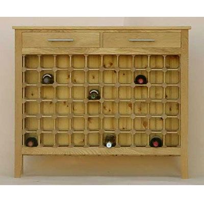 60 Bottle Contemporary Wooden Wine Cabinet / Rack with Legs