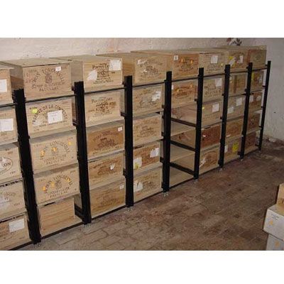 Wine Bottle Case Rack Metal & Wood - 6 Drawer