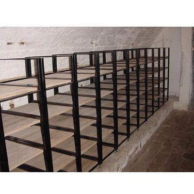 Wine Bottle Case Rack Metal & Wood - 8 Drawer