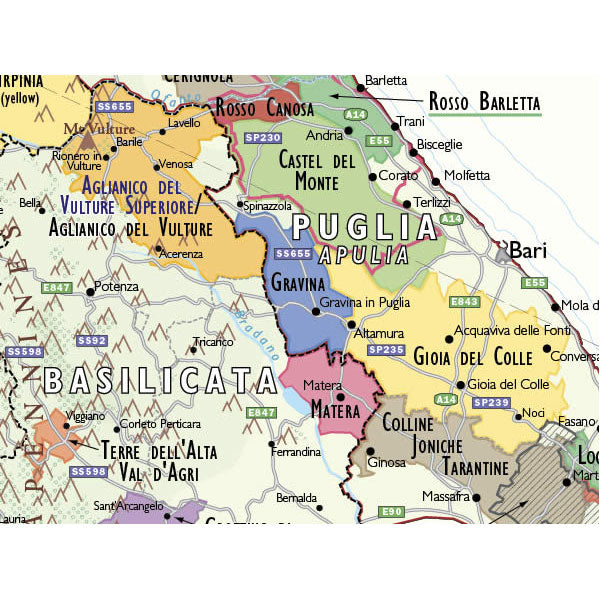 De Long’s Wine Map of Italy - Wine Regions