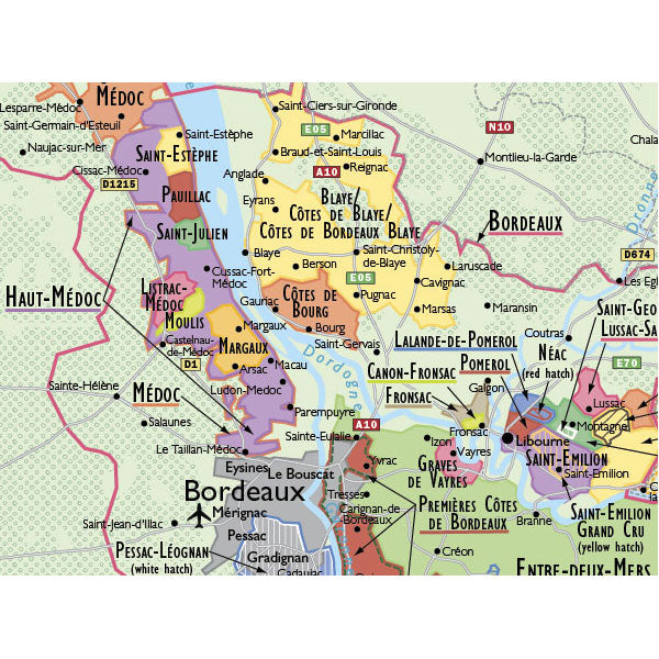 De Long’s Wine Map of France - Wine Regions