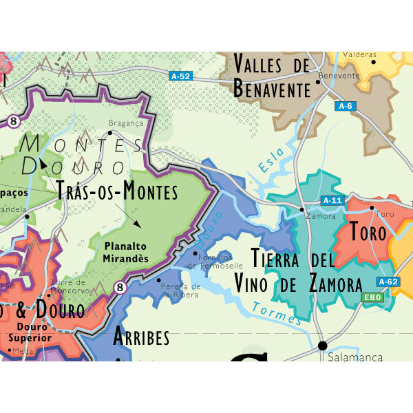 De Long’s Wine Map of the Iberian Peninsula (Spain & Portugal)