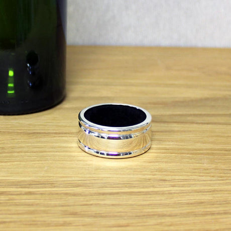 Plain Silver Plate Wine Bottle Drip Ring