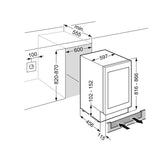 Liebherr Vinidor Built-Under 2 Temperature Wine Cabinet Black - UWTgb 1682