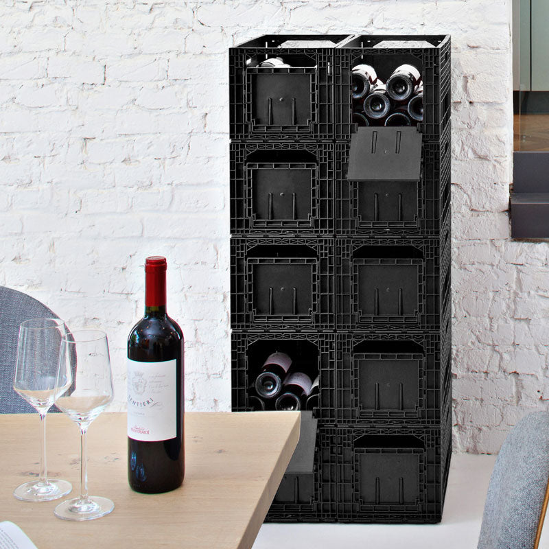 ISOCO Wine Box Wine Storage - 12 Boxes (144 Bottle Capacity - 12 Bottles per Box)