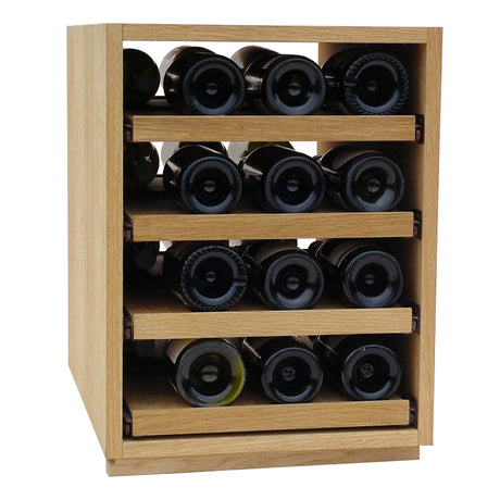 24 Bottle Showcase Pull Out Wooden Wine Rack