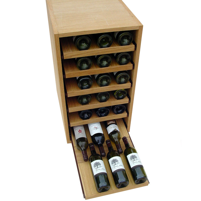 36 Bottle Showcase Pull Out Wooden Wine Rack