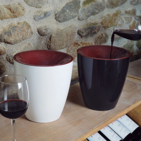 Pulltex Black & Burgundy Acrylic Wine Spittoon 2L