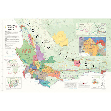 De Long’s Wine Map of South Africa - Wine Regions