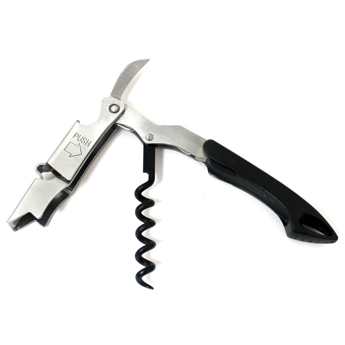 Coutale Sommelier Pocket Double Lever Waiter’s Friend Corkscrew - Black