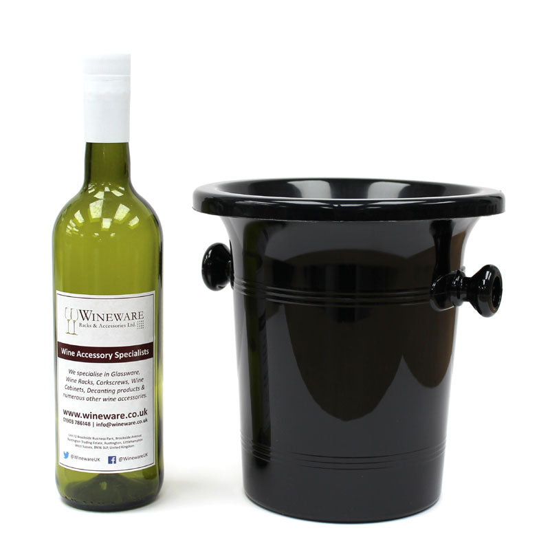 Standard Black Plastic Wine Spittoon 2L - Black Funnel