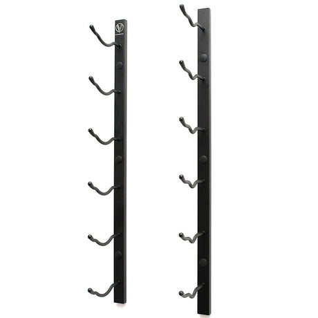 VintageView Wall Mounted W Series 2 - 6 Bottle Wine Rack 1 Deep - Black 2ft