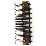 VintageView Wall Mounted W Series 3 - 27 Bottle Wine Rack 3 Deep - Black 3ft