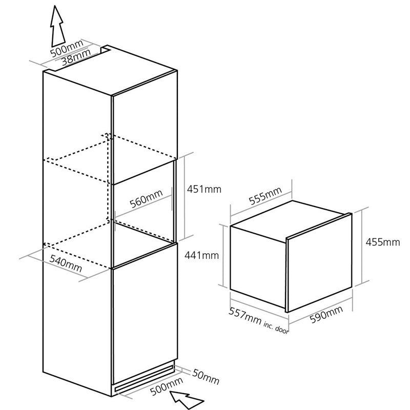 Caple Wine Cabinet Classic - Single Temperature Slot-In - Stainless Steel WC6401