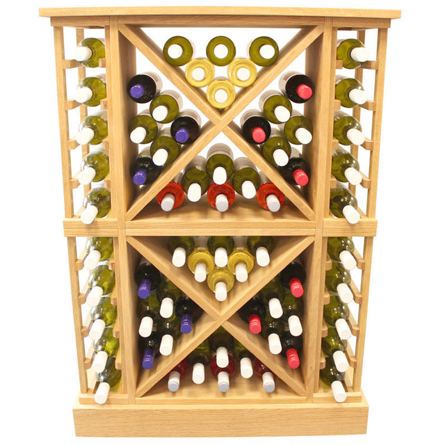 68 Bottle Solid Wood Wine Cabinet / Rack with Plinth