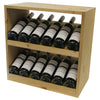 Pine Wooden Wine Rack - Display Cellar Cube - 12 Bottles - 298mm Deep