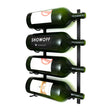 VintageView Wall Mounted W Series 4 Big Bottle Wine Rack 1 Deep - Black