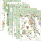 De Long’s Wine Map Europe Collection - 6 Wine Region Maps