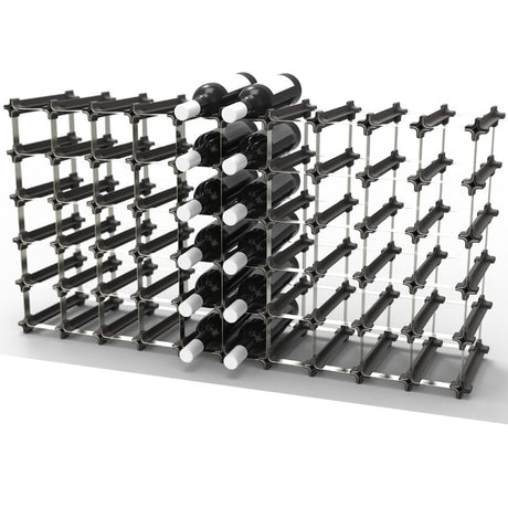 NOOK 50/60 Bottle Self-Assembly Wine Rack - Black