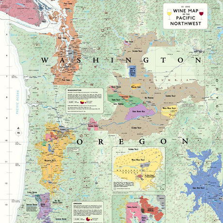 De Long’s Wine Map of the Pacific Northwest - Wine Regions