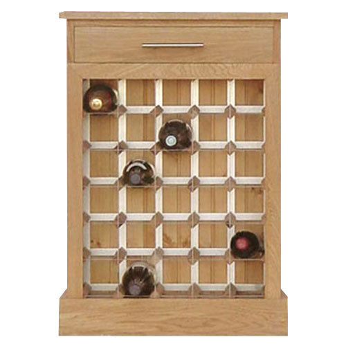 30 Bottle Contemporary Wooden Wine Cabinet / Rack with Plinth