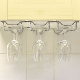 Chrome Plated Steel Wine Glass Hanging Rack - 3 Columns