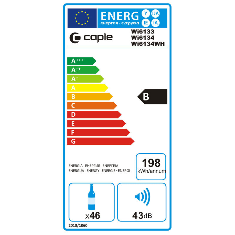 Caple Wine Cabinet Classic - 2 Temperature Slot-In - Stainless Steel Wi6135