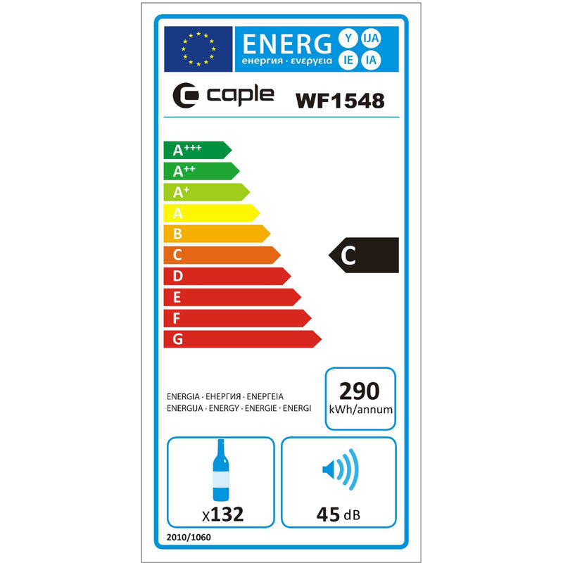 Caple Wine Cabinet Classic - 3 Temperature Freestanding - Stainless Steel WF1552