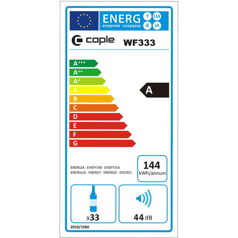 Caple Wine Cabinet Classic - Single Temperature Freestanding - Stainless Steel WF334