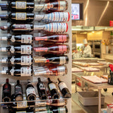 VintageView Wall Mounted W Series 1 - 3 Bottle Wine Rack 1 Deep - Platinum 1ft