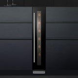 Caple Wine Cabinet Sense - Single Temperature Slot-In - Black Glass Wi158BG