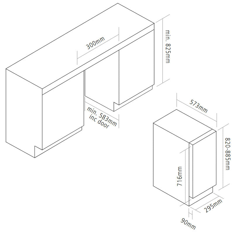 Caple Wine Cabinet Classic - Single Temperature Slot-In - Stainless Steel Wi3125