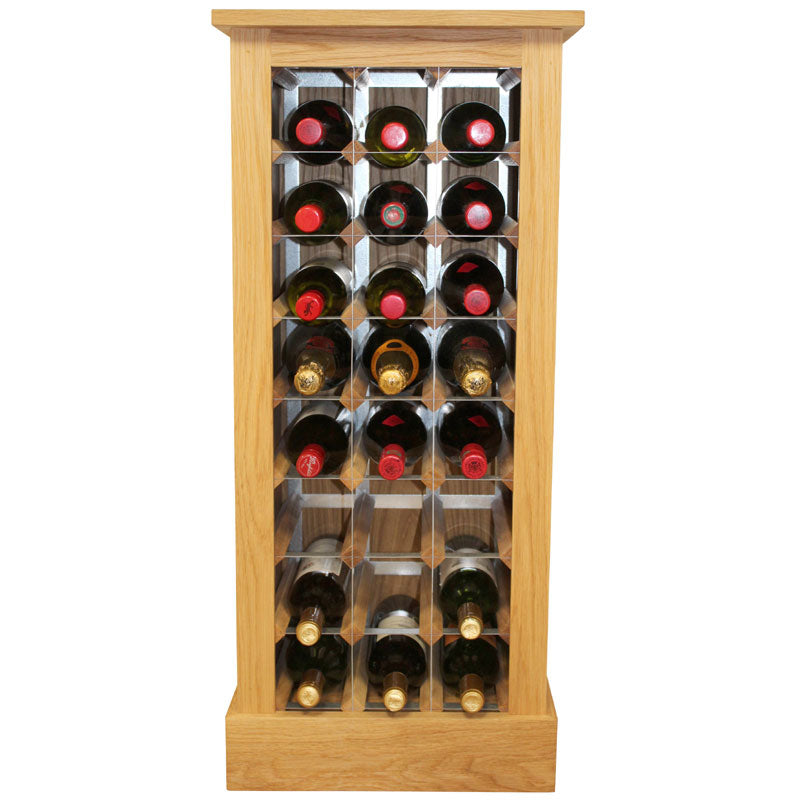 24 Bottle Oak Wine Cabinet Online | Classic Rack with Plinth – Wineware ...