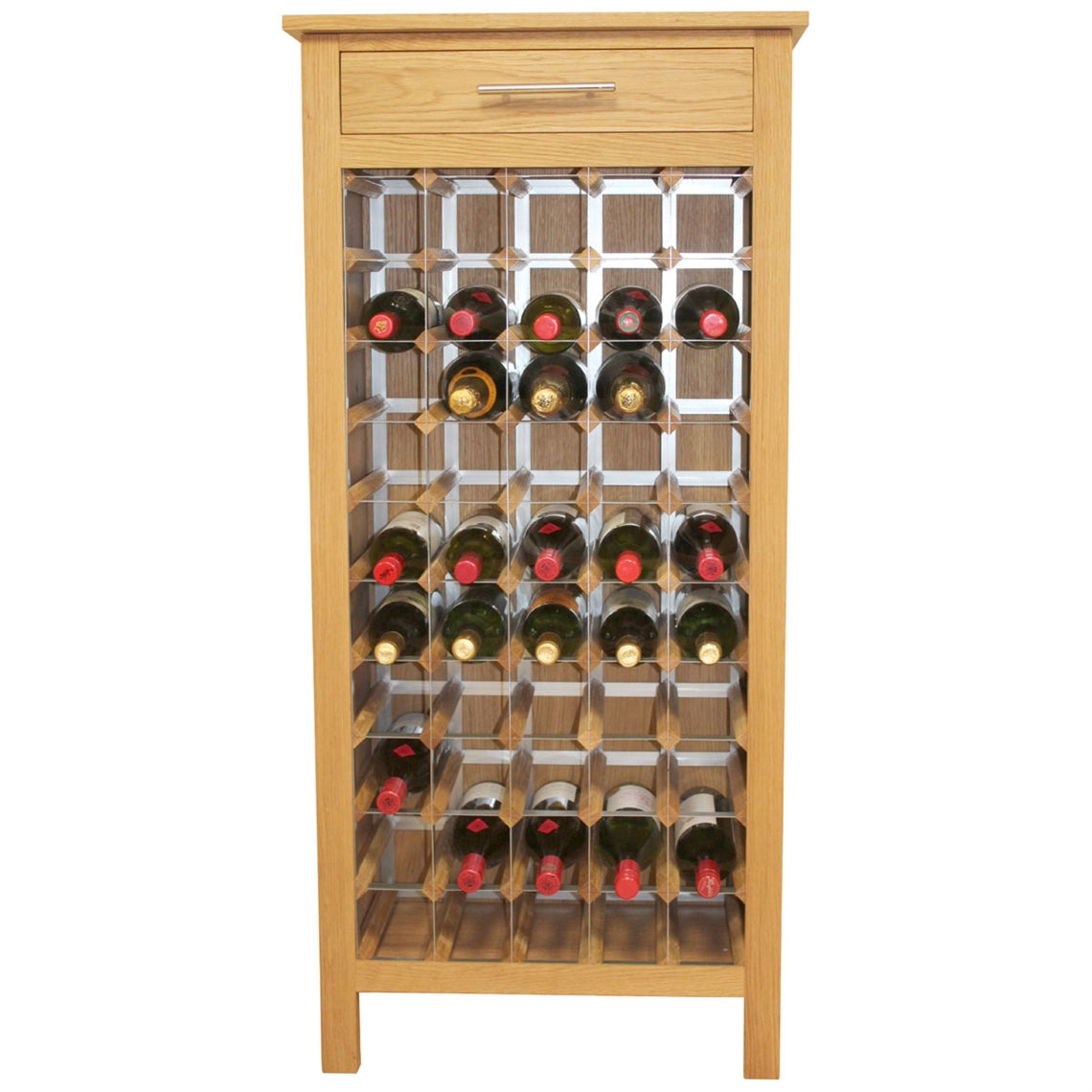 50 Bottle Contemporary Wooden Wine Cabinet / Rack with Legs