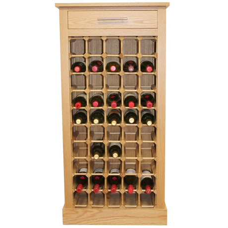 50 Bottle Contemporary Wooden Wine Cabinet / Rack with Plinth