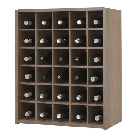 Malbec Self-Assembly Series - 120 Bottle Melamine Wine Rack Kit - Rustic Oak Effect