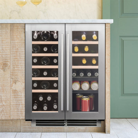 Caple Wine Cabinet Classic - 2 Temperature Slot-In - Stainless Steel Wi6234