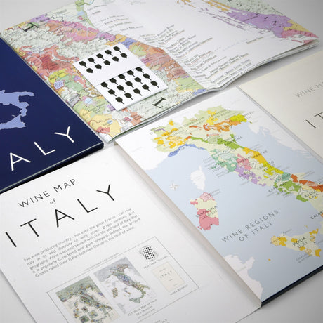 De Long’s Wine Map of Italy - Bookshelf Edition