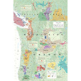 De Long’s Wine Map of the Pacific Northwest - Bookshelf Edition