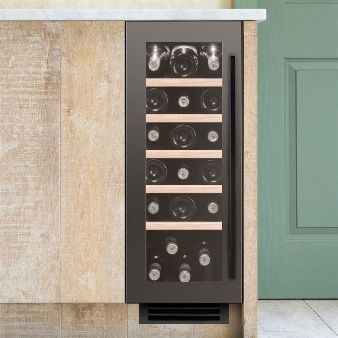 Caple Wine Cabinet Classic Single Temperature Undercounter Gunmetal Wi3125GM Wine Fridges UK Wine Fridge Suppliers Wineware Racks Accessories