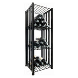 VintageView Free Standing Case & Crate Bin 48 Wine Bottle Storage - Black