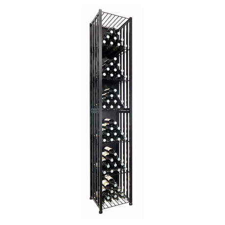 VintageView Free Standing Tall Case & Crate Bin 96 Wine Bottle Storage - Black