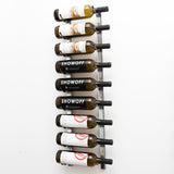 VintageView Wall Mounted W Series 3 - 9 Bottle Wine Rack 1 Deep - Platinum 3ft