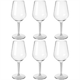 Tritan Plastic Reusable Stemmed Wine Glasses 470ml - Set of 6