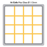 Fries Glass Washer Tray 500 x 500mm - 16 Glasses - 113mm Cell